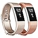 Tobfit Compatible For Fitbit Charge 2 Replacement Bands (4 pack), Soft Material Classic Edition Accessories Wristbands for Fitbit Charge 2 HR, Rose gold, Black, Gold, Gray, Large