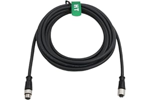 HangTon M12 A Coded 8 pin Female to 8 pin Male Cable for Cognex in-Sight Remote Head Camera Sensor Actuator Profibus Automation 2M