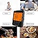 Meat Thermometer Wireless, Uzone BBQ Thermometer Smart Cooking Thermometer with 4 Probes, Instant Read Digital Food Meat Thermometer for Smoker Grilling Oven Kitchen, Support iOS & Android