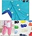 300 Sets Snaps Buttons Plastic, T5 No-Sew Snap Fasteners Button Set for Baby Kids Infants Onesies Clothes Rain Coat Diaper Bib [10 Colors]
