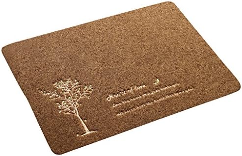 LanChuon 16 x 24 inch Doormat, Decorative Indoor-Outdoor Designer Floor Carpet Mat, Non Slip and Water Absorption Entrance Rug (16"x24", Brown)