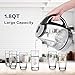 Queen Sense Electric Kettle, 1200W 1.8 Quarts Fast Boiling Glass Water Boiler with LED Indicator Cordless BPA-Free Borosilicate Tea Pot Auto Shut-Off Clear