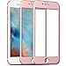 iPhone 6 Plus 6S Plus Screen Protector, SmartLegend [2-Pack] 9H Premium HD Clear Full Coverage Tempered Glass Screen Protector Films with Metal Frame Design for iPhone 6/6S Plus 5.5 inch - Rose Gold