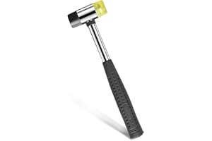 COEFEPIY Rubber Double Faced Soft Mallet Leather Hammer 25mm Tool-Tapping Block for Vinyl Plank Flooring Crafts-jewelry, handicrafts, furniture assembly Home Decoration Installation Hand Tool