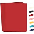 50 Pack Red Cardstock 8.5 x 11 65lb Printer Paper, Goefun Red Card Stock Paper for Christmas, Invitations, Cards Making and Craft