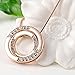 joyliveCY Women Charm Jewerly Pendant Rose Gold Plated Necklace Bicyclic Chain Necklace