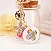 Jzcky Shzrp Four-leaf Clover Crystal Rhinestone Keychain Key Chain Sparkling Key Ring Charm Purse Pendant Handbag Bag Decoration Holiday Gift