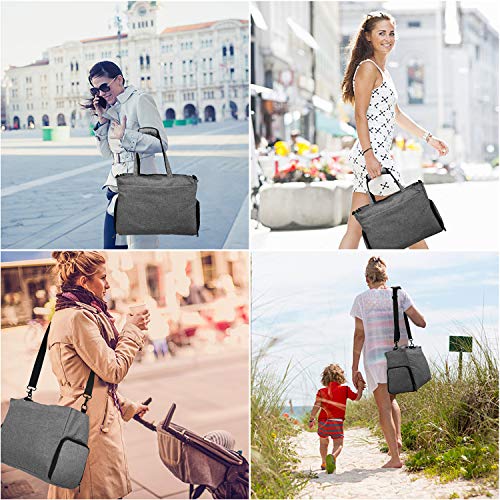 Joypea Tote Bags for Breast Pump with Compartments for Storage Bottles Laptop for Working Mom,Large Capacity Nappy Diaper Tote Bag,Breast Pump Travel Bag(Bag for Pumps Such As Spectra & Medela Brea