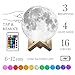mono living Moon Light Lunar Lamp, 4.7 Inch, Night Light, 16 Color 3D Led Light Up Moon, Cool Space Boys Lamp, Decorations for Bedroom, Kids Teen Girl Baby Nursery Gift, Thanksgiving Christmas