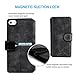 iPhone 7 Case, SAVFY [Card Slot][Kickstand][Magnetic Closure] PU Leather Wallet Case Protective Flip for Apple iPhone 7 4.7'' - Black