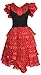 La Senorita Spanish Flamenco Dress Princess Costume - Girls / Kids - Red / Black (Size 8 - 6-7 Years, red Black)