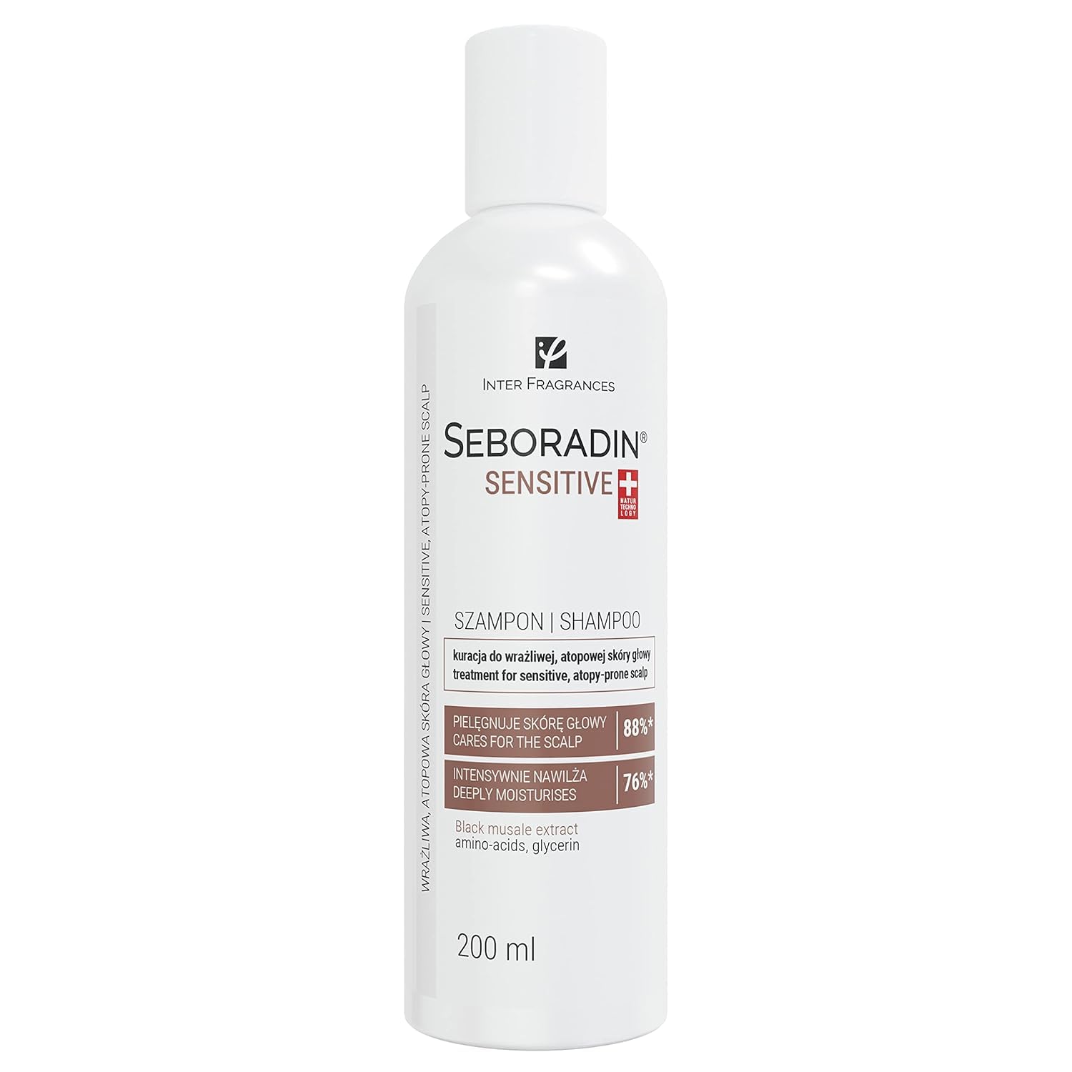 SEBORADIN SENSITIVE Hair Shampoo For Sensitive Scalp Skin 200 ml Prone To Atopy And Irritation For Women And Men Hair And Scalp Treatment Balance Repair And Moisturiser Hair Transplant Aftercare