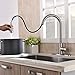 VCCUCINE Brushed Nickel Kitchen Faucet with Pull Down Sprayer, Faucet for Kitchen Sink, Small High Arc RV Stainless Steel Single Handle Pull Out Kitchen Sink Faucet