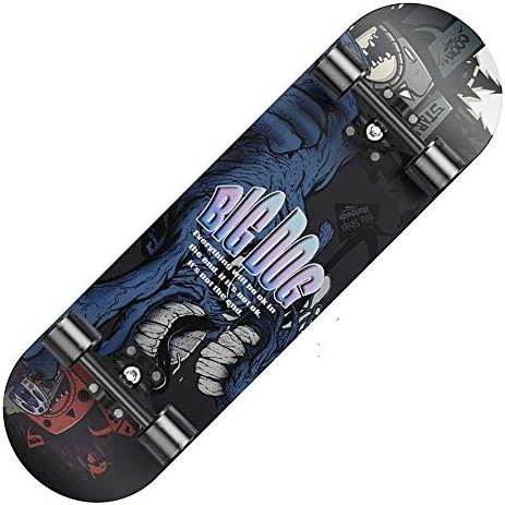 Zxvbyuff ユース 大人 子供のための初心者スケートボード ポータブルスケートボード 4ラウンド初心者中学生プロフェッショナルスケート女子 ダブルキックショートボード