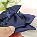 So Beauty Women's Classic Rhinestone Pleated Bowtie Snood Hair Net with French Barrette for Buns Blue