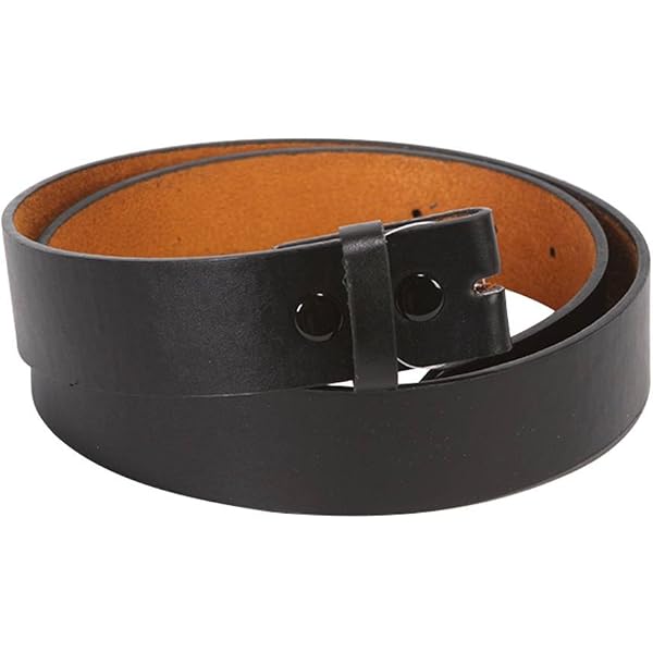 Genuine Full Grain Buffalo Leather Belt Strap - 1.5" Wide, Vintage Finish, Snap Buckle System - View #6