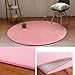 Anjoy Round Rug Pad Mat for Kids Playhouse Play Tent Soft Coral Pink 3.3 ft