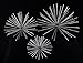 Zeckos Set of 3 Silver Finish Bursting Metal Star Wall Hangings