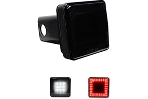 89-LED Hitch Brake Light Tail Lamp Reverse Light Compatible For 2-Inch Receiver Universal Fit SUV Truck Trailer Class III IV 