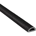 Trim-Lok D-Shaped Rubber Seal – EPDM Foam Seal with HT (General Acrylic) Pressure Sensitive Adhesive System – Ideal Door and Window Weather Seal for Cars, Trucks, RVs, and Boats – 0.215” Height,