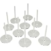 LITKO 32mm Circular Flight Stands | 2-Inch Peg | 1.5mm Thick | Set of 10 | Compatible with Star Wars: Armada, X-Wing | For small aircraft &amp; infantry | Glue assembly recommended