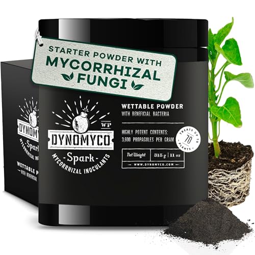 DYNOMYCO Spark 3 in 1 Mycorrhizal Inoculant Root Enhancer Powder for Plants (315 g/Up to 70 Plants)