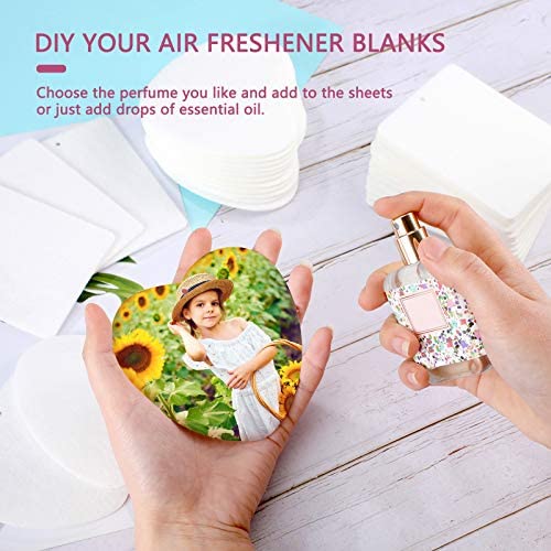 60 Pieces Sublimation Air Freshener Sheets Blank Air Freshener Blank