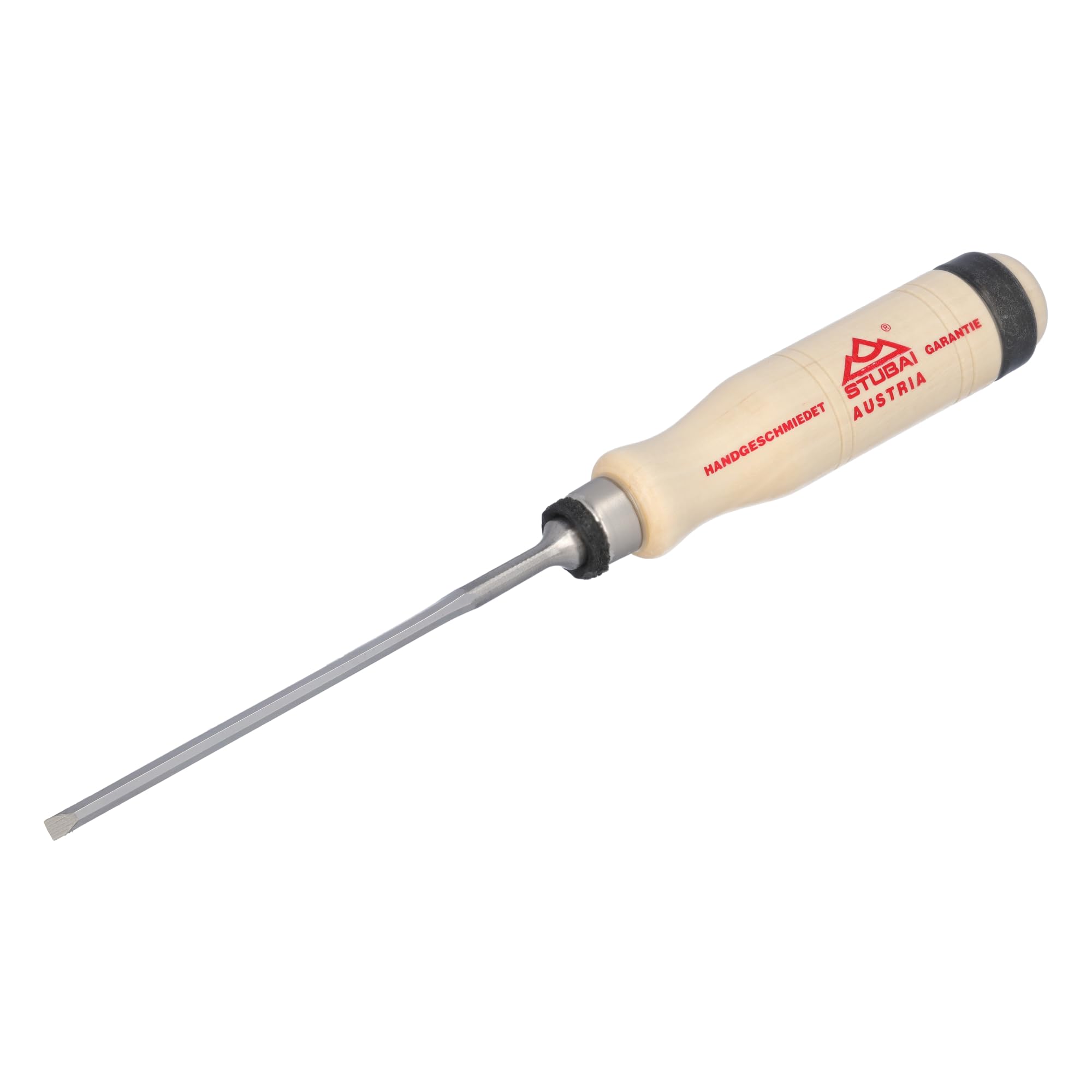 Stubai 353001 "Swedish Type" Special Wood Chisel with Wooden Handle, Beige/Silver, 4 mm