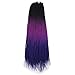 Ombre Senegalese twist 2x Synthetic crochet braiding hair 5 packs/lot 24inch (black purple blue)