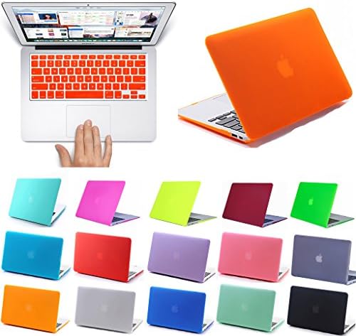 Coosbo - Fashion Hard Case Protective Cover + Keyboard skin for Apple Mac Macbook 13.3" Retina (13" Pro with Retina Display (Model:A1425 or A1502 on the bottom of laptop), Matt-Orange)