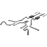 Flowmaster 817938 American Thunder Crossmember-Back Exhaust Kit 2.5 Inch 409 Stainless Steel Dual Exit Compatible with 1967-1972 Ford F-100/250/350 V8 Without Side Tank, 2WD Short and Long Bed