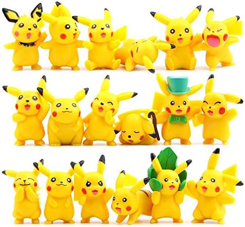 GIFTLOVERS Cute Pikachu Action Figure Toys (Multicolour) - Set of 10