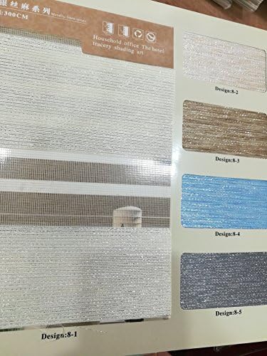 Custom Made Jute Metallic Horizontal Window Shades Zebra Blinds (Max Width 2.4M, Max Length 2.5M)(Tan)