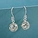 SA SILVERAGE Sterling Silver Dangle Earrings Hollow Filigree Ball Earrings Round Drop Earrings Women's