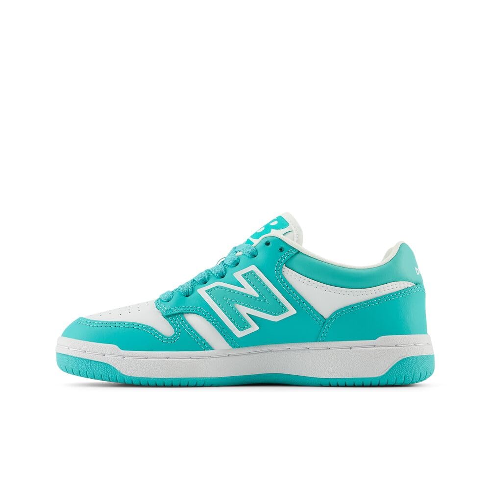 New Balance Kids 480 V1 Lace-up Sneaker, Airyteal/White, 11 Wide US Unisex Little Image New Balance Kids 480 V1 Lace-up Sneaker, Airyteal/White, 11 Wide US Unisex Little Image