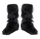 Furry Boot Covers - Kids Costume Accessory