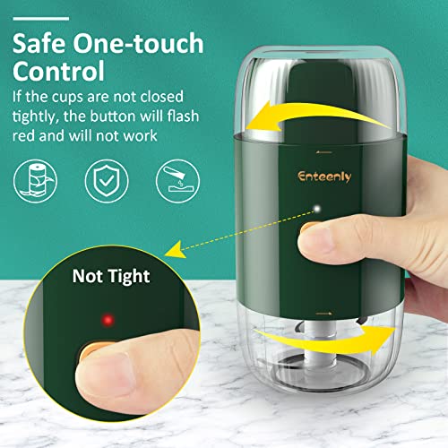 Enteenly Food Chopper & Coffee Grinder, Mini Electric Food Processor