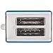 BELLA (14095) Linea Collection 2 Slice Toaster with Extra Wide Slot & Custom Settings, Teal