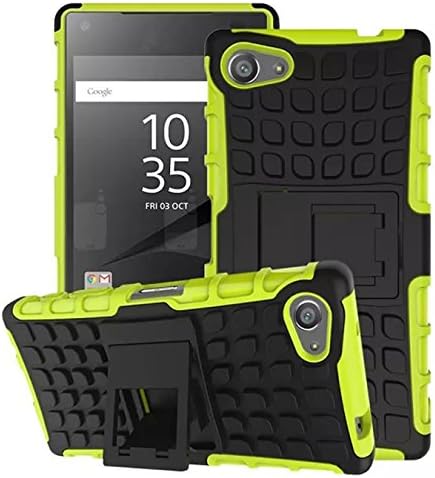 Sony Z5 Compact Case - Tauustore Bright Shockproof Slim Soft TPU PC Durable Protective Case Cover and Kickstand for Sony Z5 Compact - Green