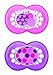 MAM Trends Pacifier (2 pack, 1 Sterilizing Pacifier Case), Pacifiers 6 Plus Months, Baby Girl Pacifier, Best Pacifiers for Breastfed Babies, Sterilizing Storage Case