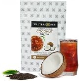 Walters Bay Coconut Iced Tea - 12 Quart-Sized Tea Bags, Ceylon Tea, 100% Hand Plucked, Black Tea, Unsweetened, Tropical Coconut Flavor