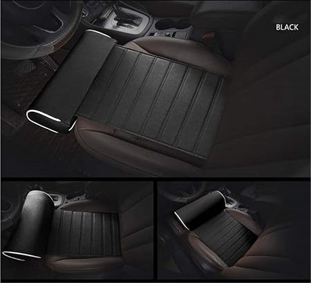 Amazon 車の拡張シートクッション 車のバスの列車のオフィスの家の足の残りのパッドのための快適な足サポート枕 Black シートクッション 車 バイク