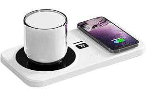Rechargeable Cup Heater – Wireles Coffee Warmer, Cordless Tea Coaster, Smart Temperature Pad with Portable Charging Design | 