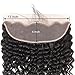 Brazilian Virgin Deep Wave Hair Bundles With Frontal 9A Grade 100% Unprocessed Deep Curly Human hair 3 Bundles With 13X4 Lace Frontal Closure Free Part … (18 20 22+16frontal)