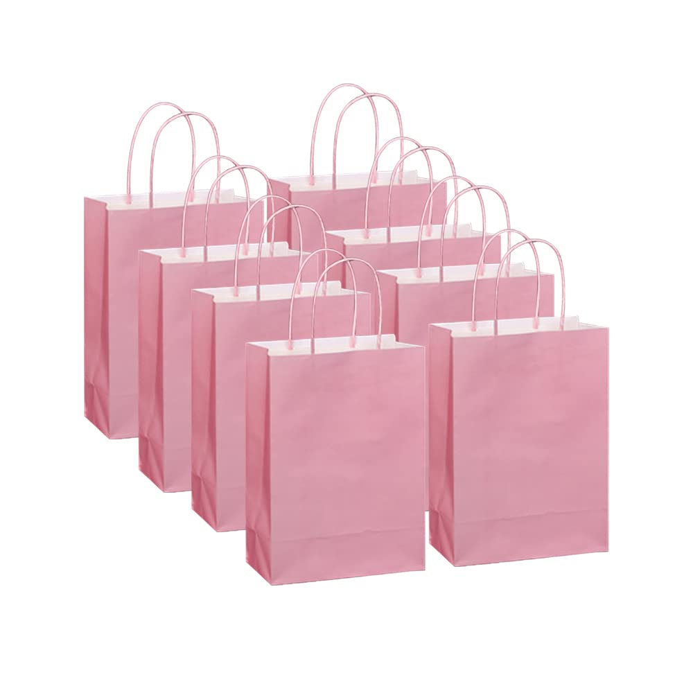 SZJIAHTM 24 Pack Kraft Paper Shopping Gift Bags with Handles, Simple Paper Gift Bag, Shopping Bags, Merchandise Bags, Gift Wrap Bags, Candy Box with Handle Wedding Birthday Gift Package