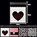 Whaline 400 Pieces Valentine Cellophane Bags Love Heart Printed Cookie Treat Bag Red Pink Heart Self-Adhesive Candy Packing Clear Plastic Gifts Goodies Party Favor, 4 Style