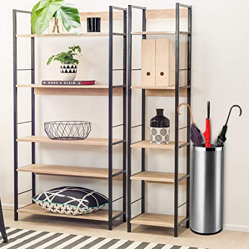 Bennett Umbrella Stand, Stainless Steel Round Style, w/Removable Inner Bucket 20" Tall, Entry Hallway Décor Home, Office Decoration Rack Holds Umbrellas Canes Walking Sticks Great Gift Idea - Thumbnail 3