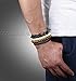 LOYALLOOK 8pcs Mixed Wrap Leather Wristbands Bracelets and Wood Beads Bracelet Set for Men Women 7-8.5inches Adjustable Black/Brown