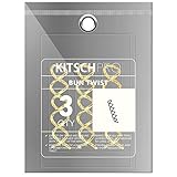 Kitsch Pro Bun Twist, Corkscrew Hair Pins for Fast Bun, Spiral Screw Hair Pin, 3 Count (Gold)