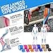 Laneco Kinesiology Tape(19.7ft Uncut Per Roll, 4 Pack), Latex Free Physio Tape, Breathable, Water Resistant Sports Tape for Muscles & Joints, Pain Relief and Injury Recovery, Free Taping Guide
